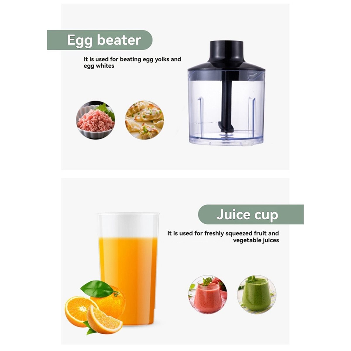 Immersion Hand Blender Set - Liquidificador de Mão Elétrico Wilwill 5