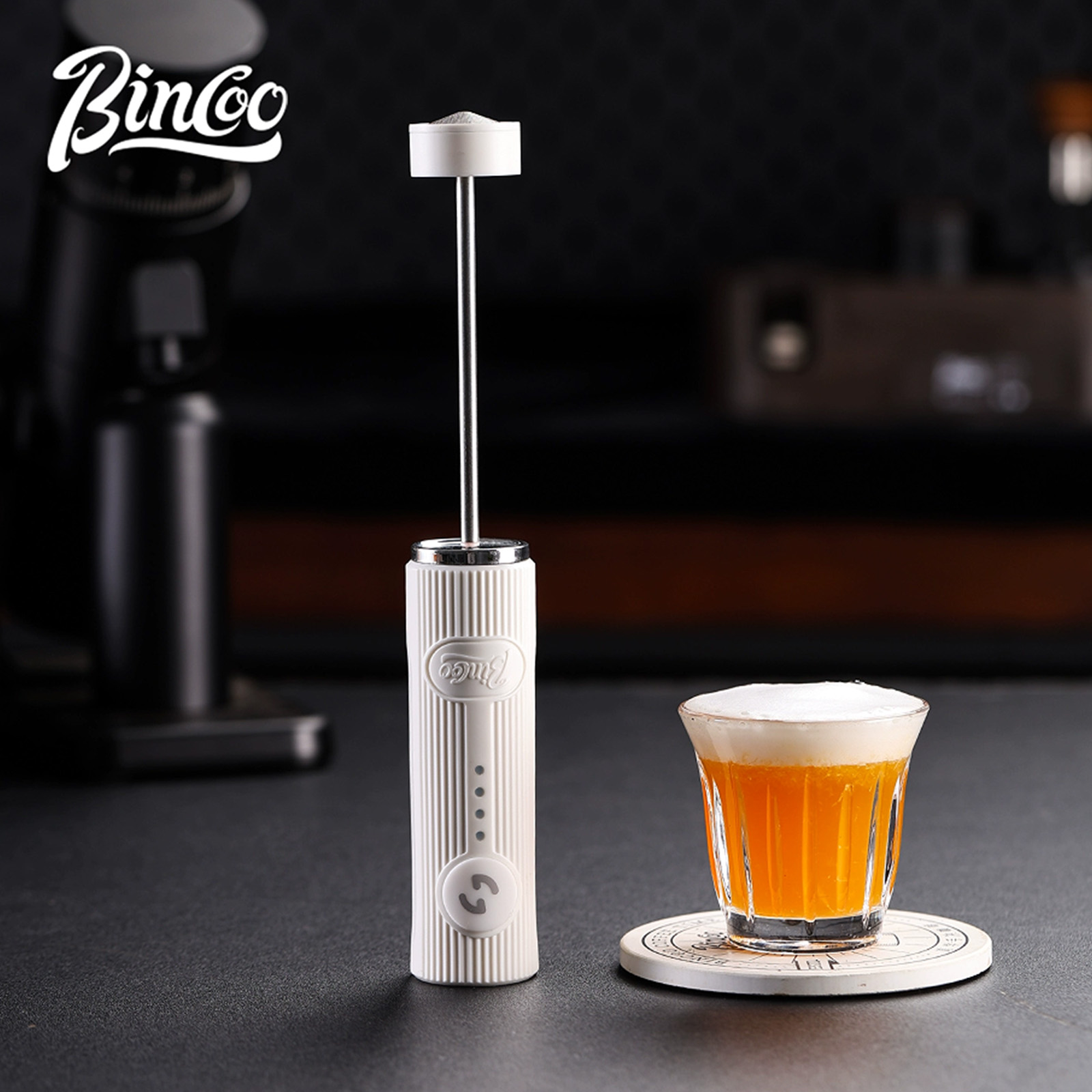 Electric Milk Frother Handheld - Bincoo novo espumador de leite batedor