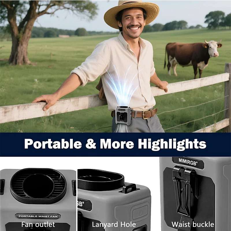 Portable Blender Usb Rechargeable - Ventilador de cintura com power bank,