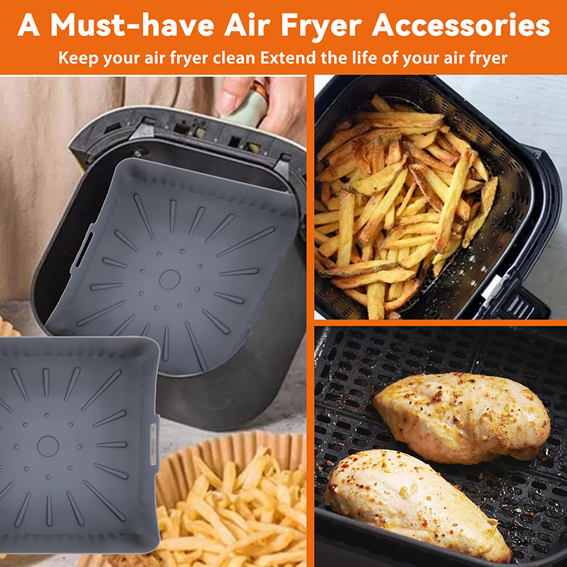Moldes quadrados grandes dos f - Air Fryer Silicone Pot Liner avaliação e preço