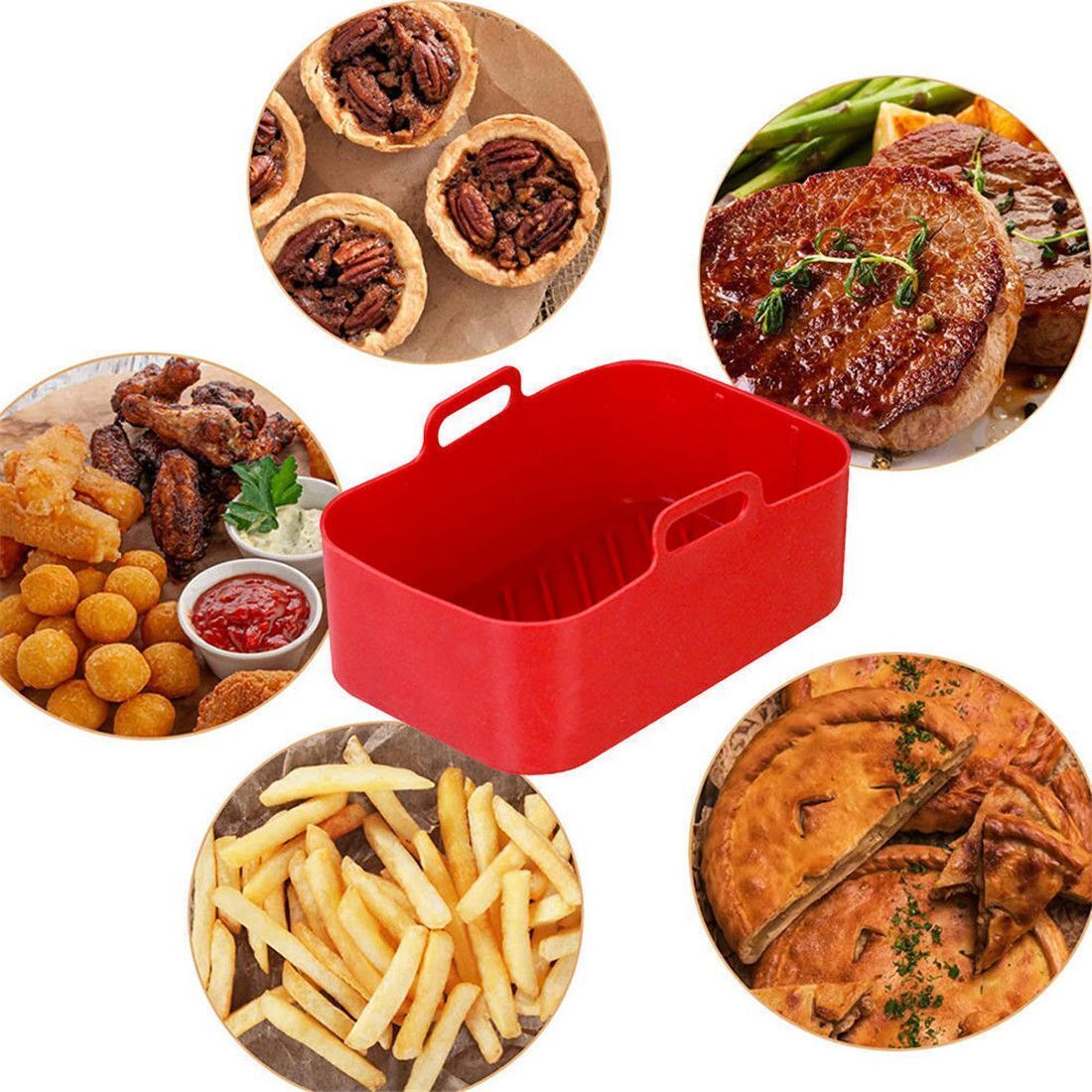 Acessórios De Fritadeira De Ar - Air Fryer Silicone Pot Liner avaliação e preço