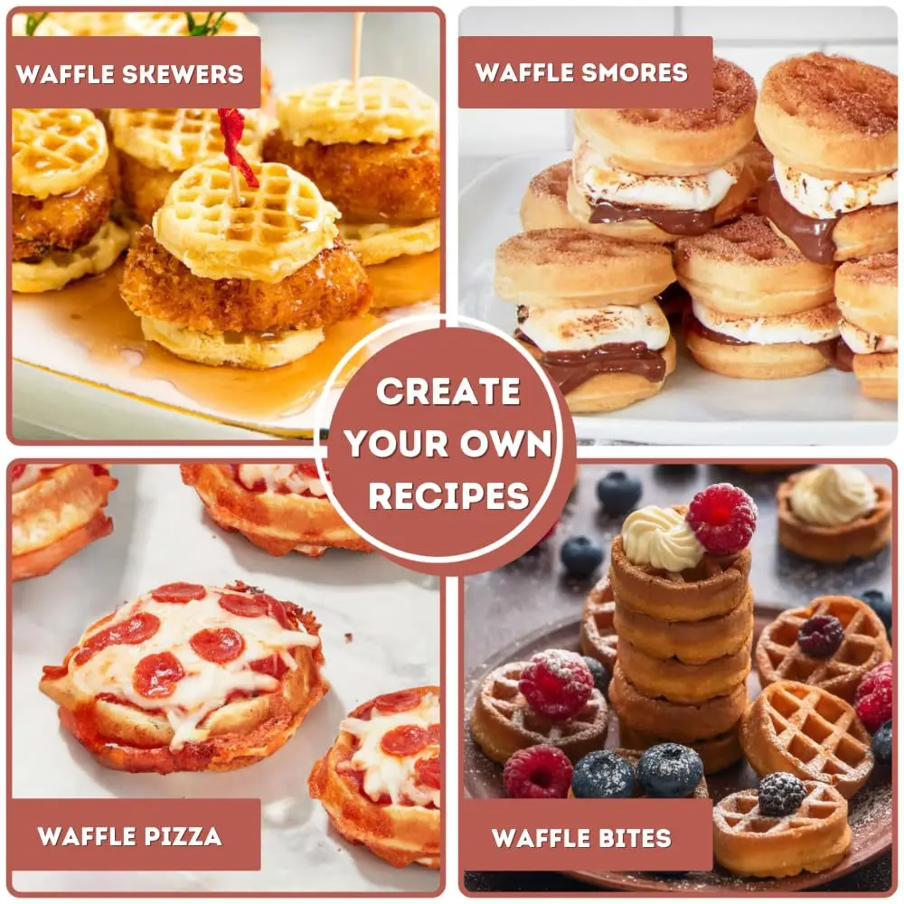 Máquina de Waffles com 16 Cavi - Mini Waffle Maker Machine avaliação e preço