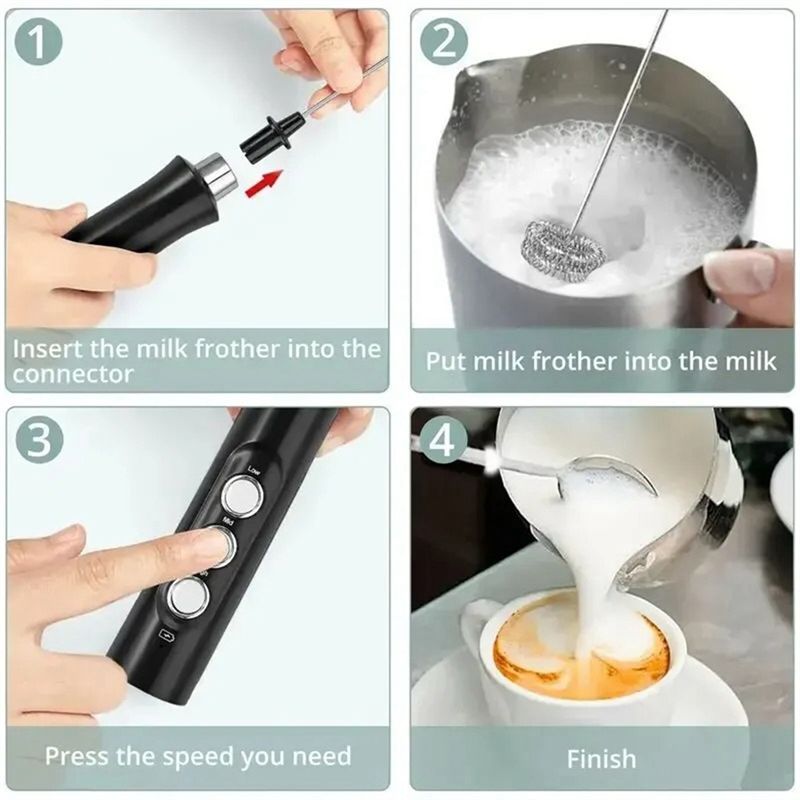 [HOT!A24R] Espumador de Leite  - Electric Milk Frother Handheld avaliação e preço