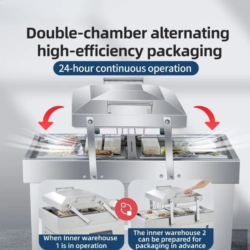 Máquina de Vácuo de Dupla Câma - Food Vacuum Sealer Machine avaliação e preço