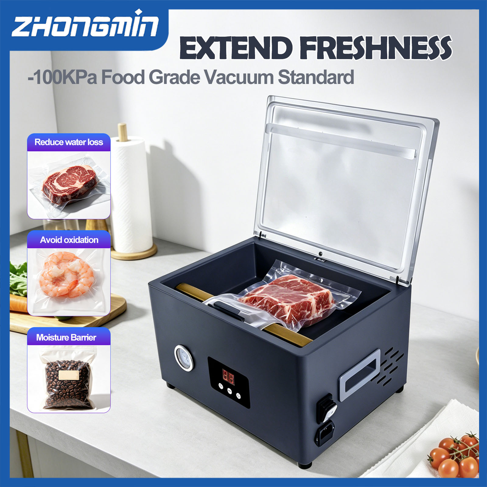 Máquina de selagem a vácuo par - Food Vacuum Sealer Machine avaliação e preço