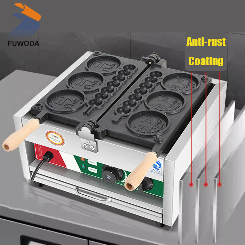 Moedas e espetos de ouro de qu - Mini Waffle Maker Machine avaliação e preço